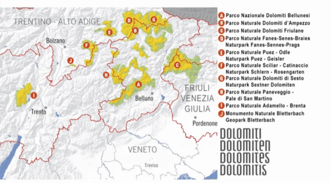 Dolomites UNESCO world heritage sites